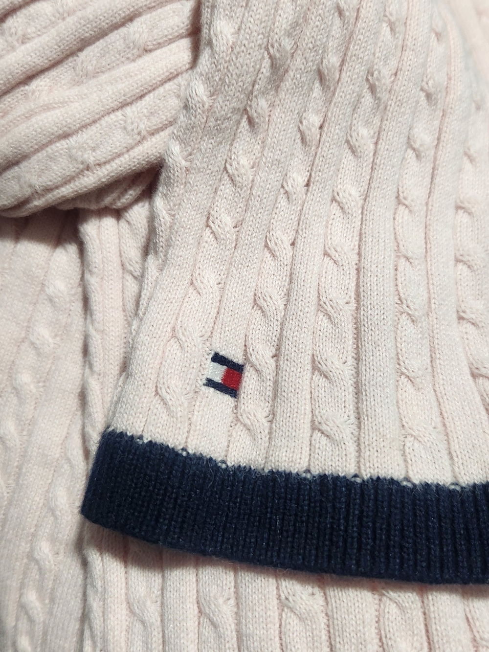 Tommy Hilfiger Pink Cable-Knit Long Sleeve Sweater - Picture 8 of 8